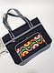 Black Classic Tribal Embroidered Handbag